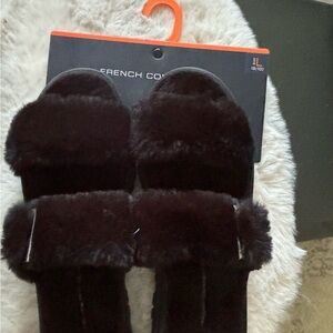 Brand new French Connection plush slippers